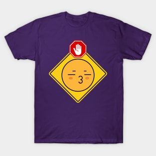 Alert Warning Facial Emoji Expressions #10 T-Shirt